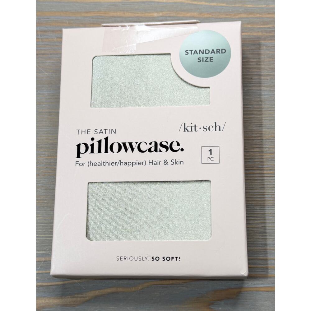 NEW Kitsch Standard Size Satin Pillowcase (Sage)